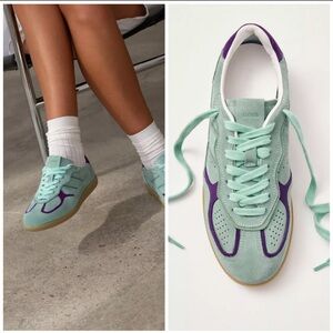ALOHAS TB.490 Rife Suede Low-Top Sneakers in Teal Purple